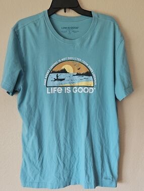 Life is Good‎ Fishing Men's Graphic Tee Large